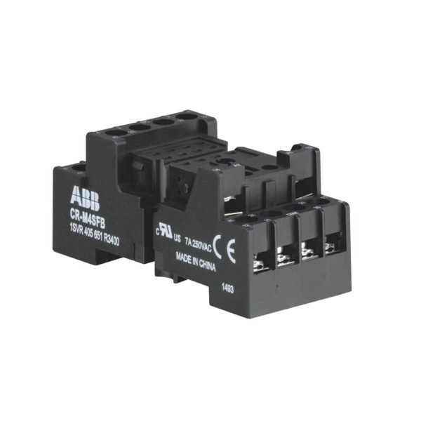 ABB CR-M4SFB Standard socket, fork type for 2c/o or 4c/o CR-MX relay (1SVR405651R3400)