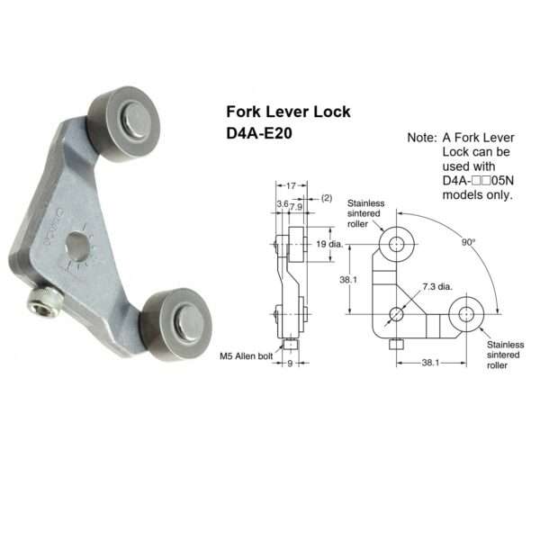 Omron D4A-E20 Fork Lever Lock