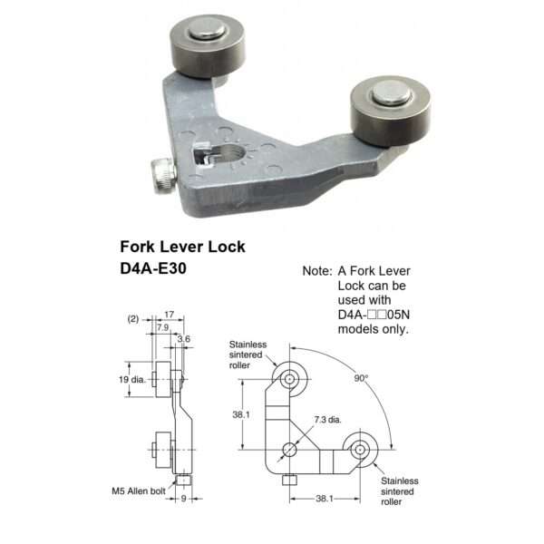 Omron D4A-E30 Fork Lever Lock